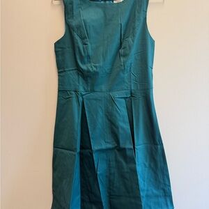 Teal Sleeveless Fit-and-Flare Dress